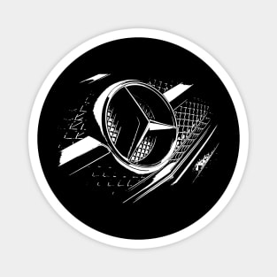 mercedes benz logo on grill art Magnet